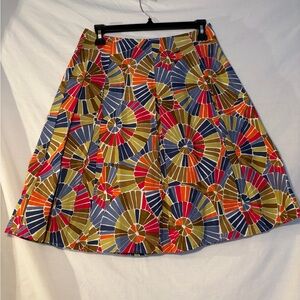 Talbots petites Multicolor Skirt w/ Geometric Pattern size 2
